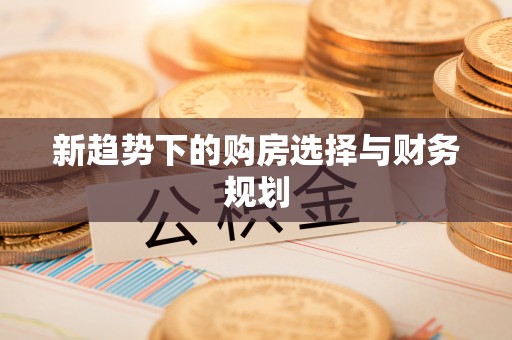 天峨新趋势下的购房选择与财务规划