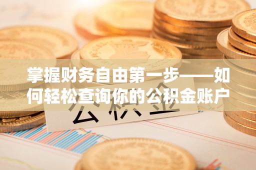 天峨掌握财务自由第一步——如何轻松查询你的公积金账户余额