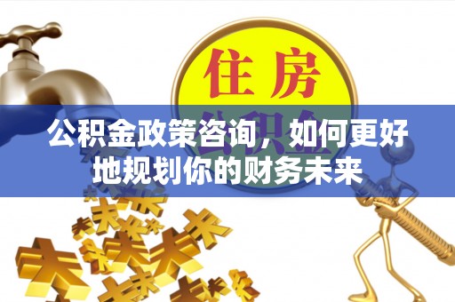 天峨公积金政策咨询，如何更好地规划你的财务未来