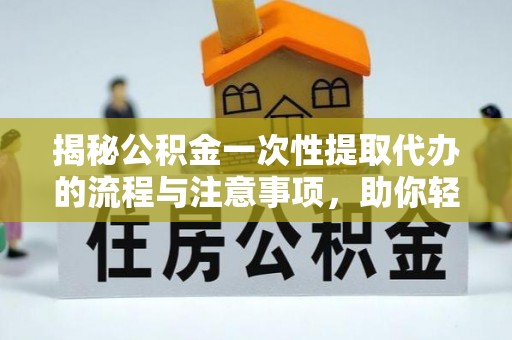 天峨揭秘公积金一次性提取代办的流程与注意事项，助你轻松搞定财务规划