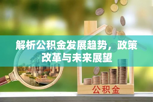 天峨解析公积金发展趋势，政策改革与未来展望