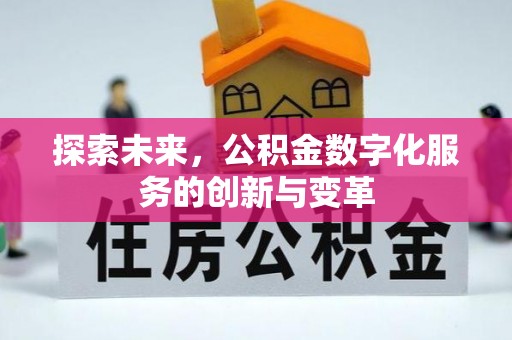 天峨探索未来，公积金数字化服务的创新与变革