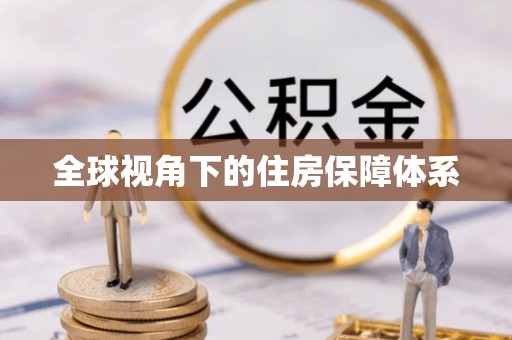 天峨全球视角下的住房保障体系